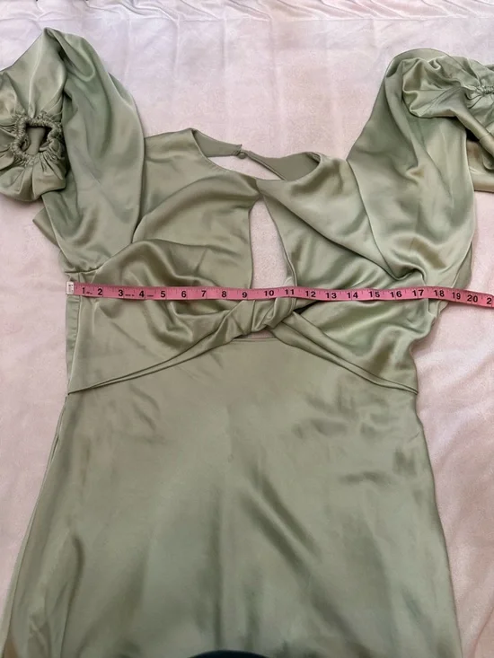 Significant Other Sage Green Demi Midi Dress Size 12 28315 - Picture 13 of 14